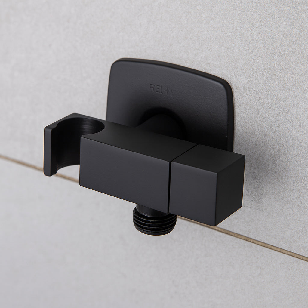 محبس زاوية مورافيا MA 01 B اسود بحامل سماعة قلب سيراميك نصف لفة بالوش