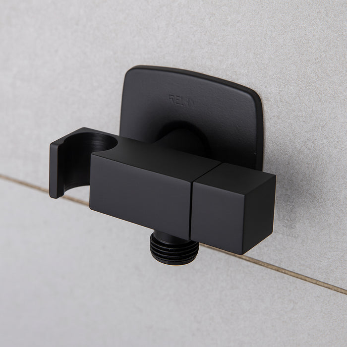 محبس زاوية مورافيا MA 01 B اسود بحامل سماعة قلب سيراميك نصف لفة بالوش