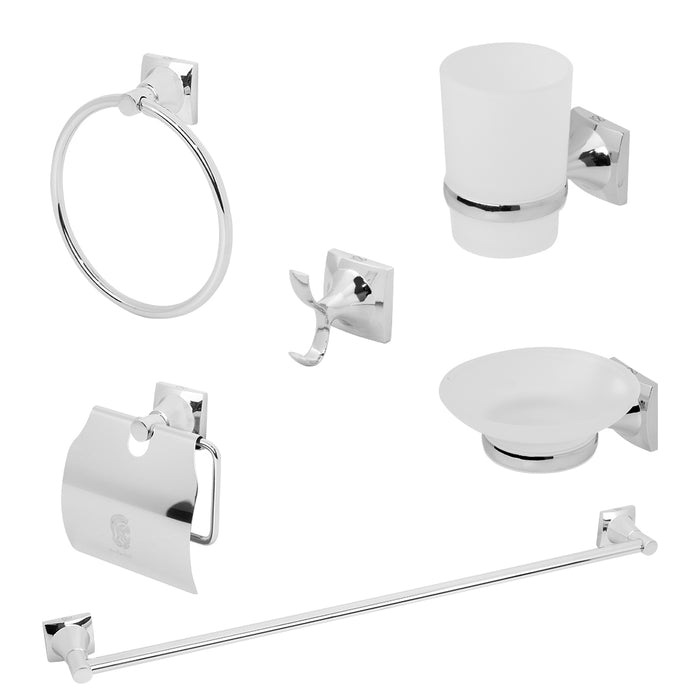 طقم اكسسوارات انفينيتي IN 150 C كروم لامع 6 قطع استانلس ستيل