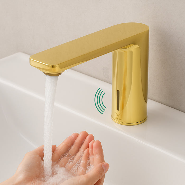 خلاط حوض سينسور بالأشعة تحت الحمراء فوريو DM 001 G ذهبي شامل المحول ووحدة التحكم