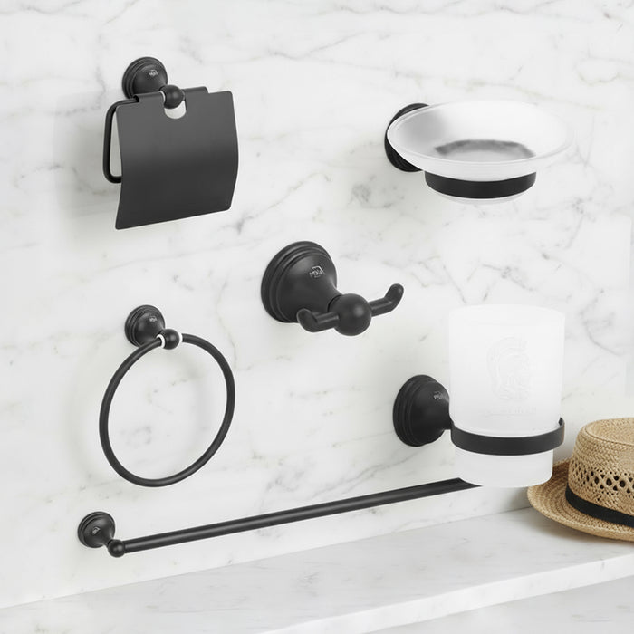 طقم اكسسوارات دريم DR 1150 B اسود مط 6 قطع استانلس ستيل