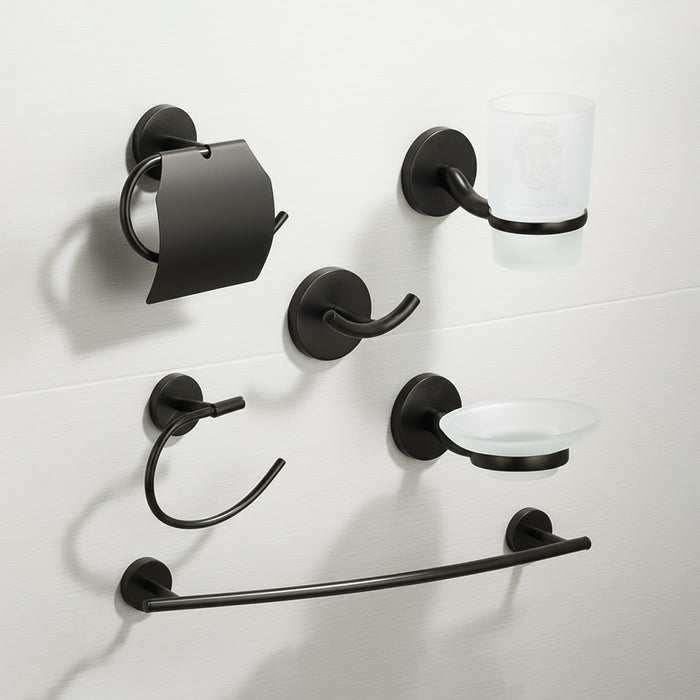 طقم اكسسوارات دريم DR 2100 B اسود مط 6 قطع استانلس ستيل