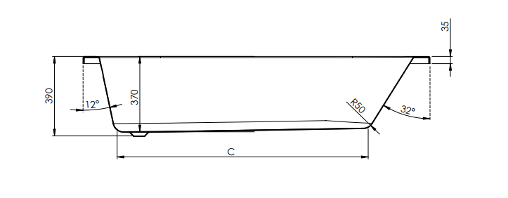 ( طلب مسبق ) بانيو جاكوزي سيرينا 00100290050 بالجانب 2 نظام الكتروني 170 × 70 سم من سانيبيور - Mashreqy