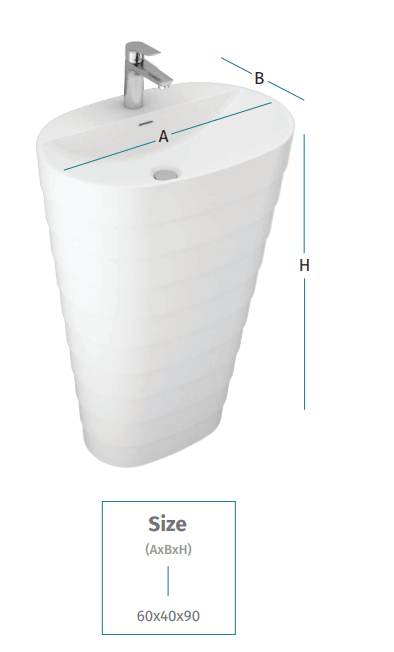 ( طلب مسبق ) حوض كونغو ارضى 0016003 مقاس 90 × 60 × 40 سم بالفايظ من ساني بيور - Mashreqy