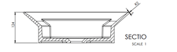 ( طلب مسبق ) حوض ماجو فوق الرخامة / لسطح أفقي 0016008 بدون فايظ بفتحة للخلاط مقاس 42.2 × 42.2 سم من ساني بيور - Mashreqy