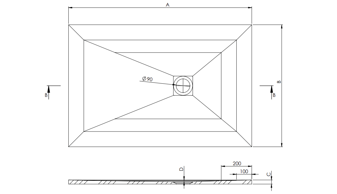 ( طلب مسبق ) حمام قدم بيكاسو 0016041 مقاس 90 × 90 سم من ساني بيور - Mashreqy