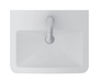 حوض اوبيرون لسطح افقي 038855 بالفايظ وبفتحة للخلاط مقاس 55 × 44 سم اللون أبيض من ساني بيور - Mashreqy