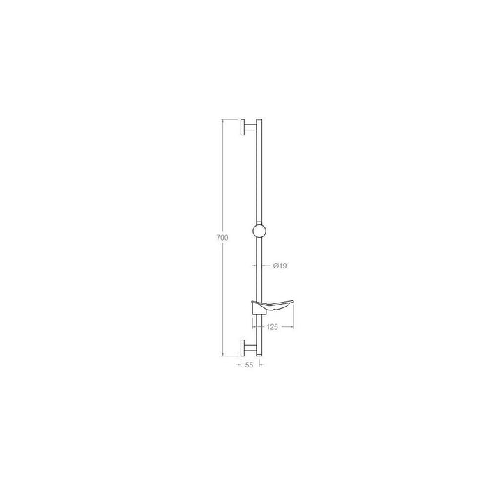 ( طلب مسبق ) مسطرة دش اودسيا 1 × 1 كود 3773 سماعة دائرية 3 نظام و خرطوم بالصبانة ومجموعة التثبيت اللون كروم منتج مستورد أسبانى من رامون سولير - Mashreqy