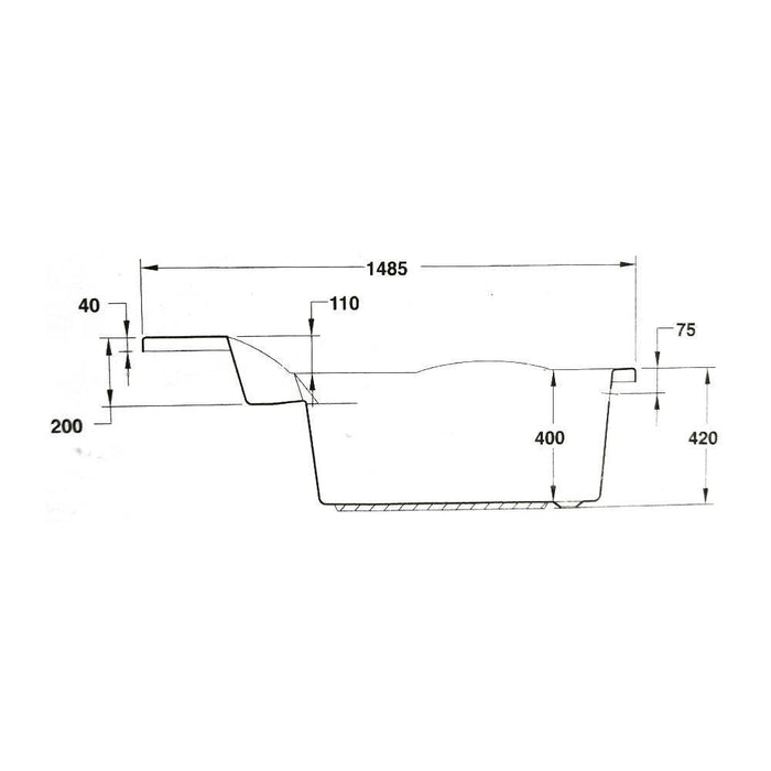 بانيو جاكوزى مونديال 140 × 140 سم نظام 1 موتور 8 جيت مياه كروم بالطابق والفايظ والجوانب والشاسيه من ديورافيت - Mashreqy