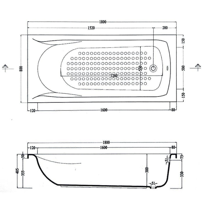 بانيو جاكوزى سوبر باريس 180 × 80 سم نظام 2 موتور 8 جيت مياه و 16 جيت هواء كروم بالطابق والفايظ والجوانب والشاسيه من الطيب - Mashreqy