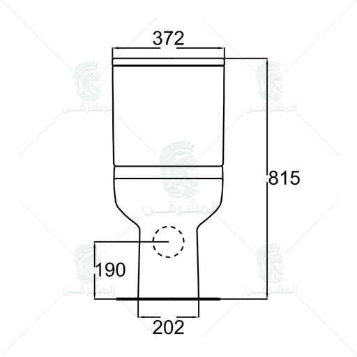 طقم حمام بلايا مرحاض ملاصق للحائط G4921-G4922 و حوض J5011 مقاس 55 سم بالعامود الطويل من أيديال ستاندرد - Mashreqy