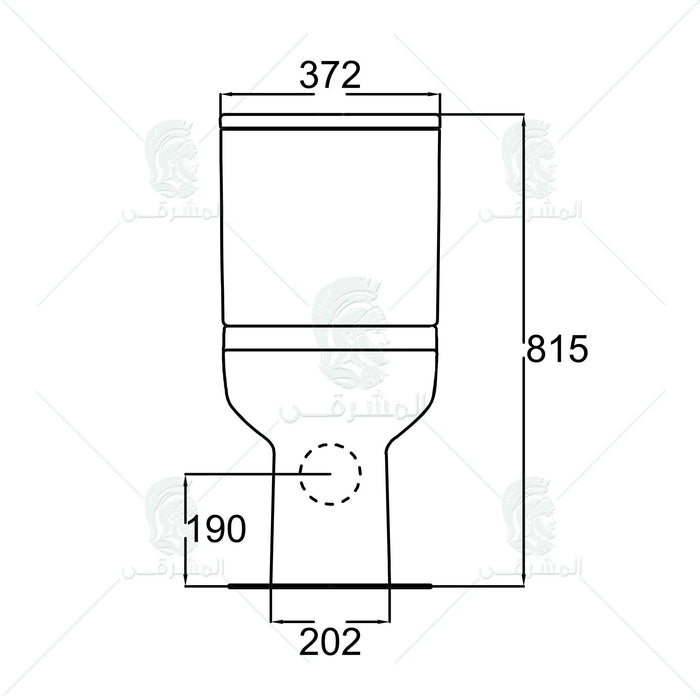 طقم حمام بلايا مرحاض ملاصق للحائط ذاتى الغلق G4921-G4922 و حوض J5011 مقاس 55 سم بالعامود الطويل من أيديال ستاندرد - Mashreqy