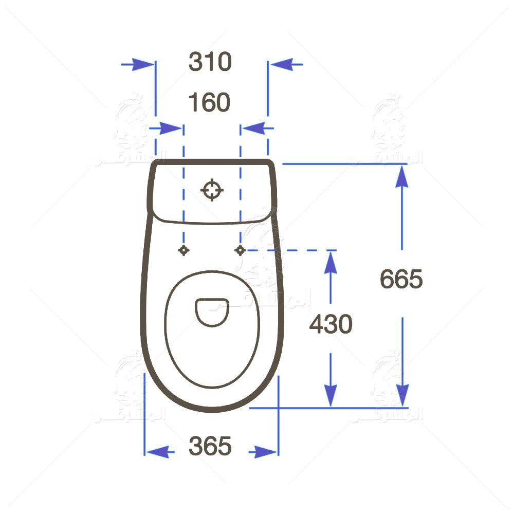 مرحاض سيزا بالشطاف الداخلى والسيديلى والخزان بالعدة وطقم التثبيت من روكا - Mashreqy