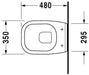 مرحاض دى كود معلق كومباكت بالدش والسيديلى وطقم التثبيت من ديورافيت - Mashreqy