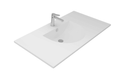 ( طلب مسبق ) حوض لوحدة موبيليا تايتن 262110 بالفايظ بفتحة للخلاط مقاس 105 × 55 سم اللون أبيض من ساني بيور - Mashreqy