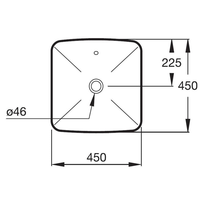 حوض اندبندنت مربع 45 × 45سم G4145 من ايديال ستاندرد - Mashreqy