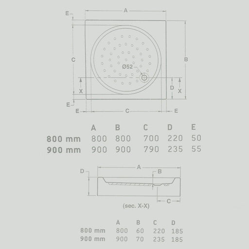 حمام قدم مربع 80 × 80 بالجانب من ديورافيت - Mashreqy