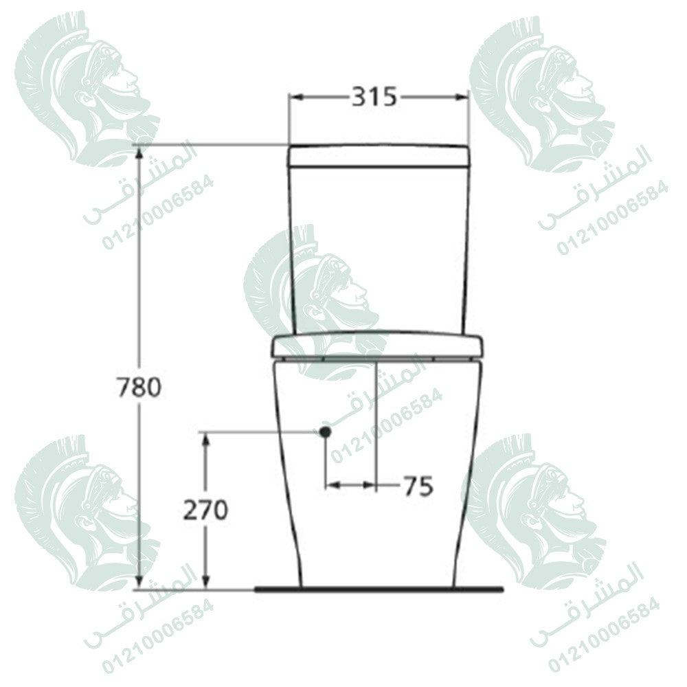 مرحاض كونكت ملاصق للحائط بالدش والسيديلى والخزان بالعدة وطقم التثبيت E782101 من ايديال ستاندرد - Mashreqy