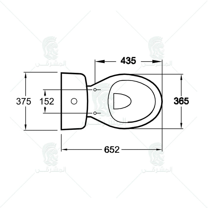 طقم حمام سبيس مرحاض كامل G0421-G0422 و حوض V1540 مقاس 55 سم بالعامود الطويل من أيديال ستاندرد - Mashreqy