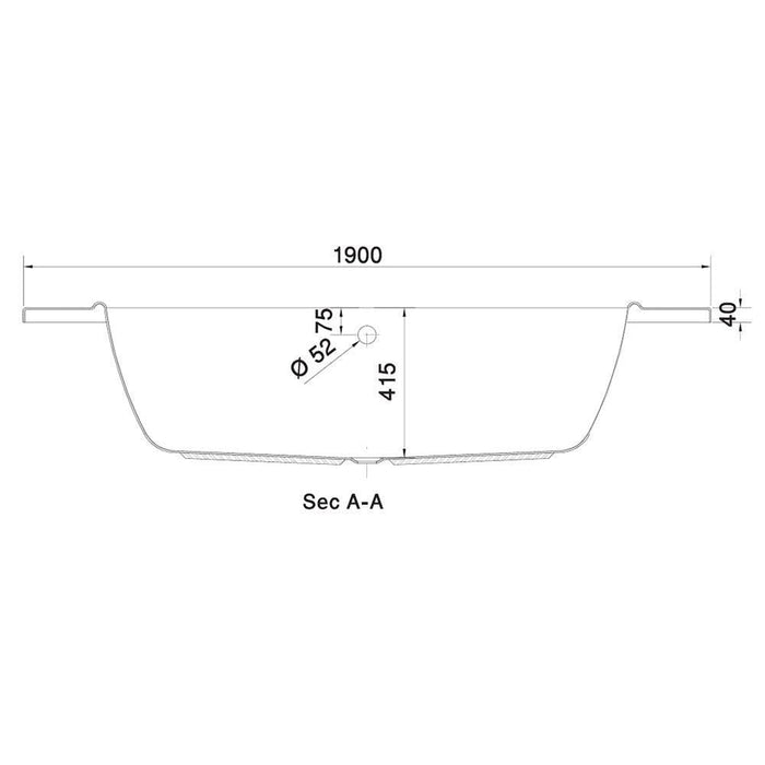 بانيو جاكوزى كونتور 135 × 135 سم نظام كومبى 20 وطقم جيت كروم بالجوانب والشاسية من ايديال ستاندرد - Mashreqy