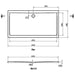 حمام قدم مستطيل الترا فلات 170 × 80 × 4.7 سم صرف 9 سم من ايديال ستاندرد - Mashreqy