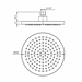 ( طلب مسبق ) طاسة دش علوية XX0660003E10 دائرية متحركة مقاس 22 سم اللون كروم من ديورافيت - Mashreqy
