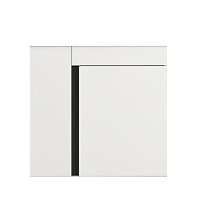 Bordium Dove Tino-102 Vanity Unit, Matte White, 50 cm, Door and Two Spaces