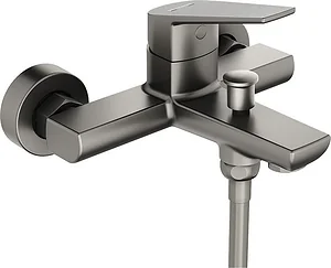 Genebre Chloe 69100345266 Bath Mixer with Diverter, Matte Grey, Spanish Made