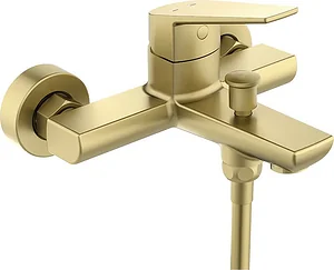 Genebre Chloe 69100345166 Bath Mixer with Diverter, Matte Gold, Spanish Made