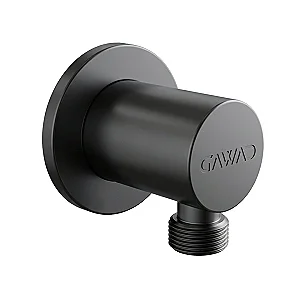 كوع مخرج دفن جواد دائري GX-008941B اسود مط بالوش ½ × ½ بوصة