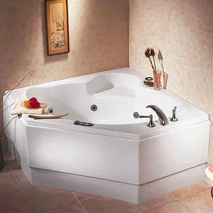 بانيو جاكوزى ميامى 115 × 115 سم نظام 1 موتور 8 جيت مياه كروم بالطابق والفايظ والجوانب والشاسيه من ديورافيت