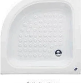 El Tib Pekin Corner Shower Tray 80 × 80 cm with Panel