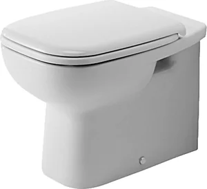 Duravit D-Code Mini P-Trap Toilet, White, with Toilet Seat & Cover, Internal Bidet Spray and Fixing Set