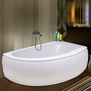 بانيو جاكوزى موسكو 150 × 110 سم نظام 2 موتور 8 جيت مياه و 16 جيت هواء كروم بالطابق والفايظ والجوانب والشاسيه من الطيب