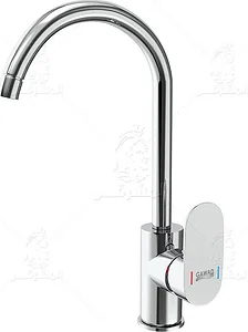 Gawad Lido LID-00590 Single Lever Tall Basin Mixer with Swivel Spout, Chrome