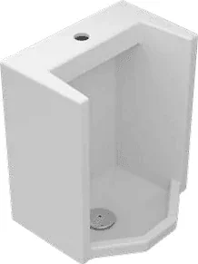 Sanipure Taurus 092645 Urinal with Shower, Back Inlet, 45 × 36 cm, White