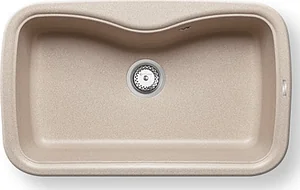 حوض مطبخ جرانيت بيراتيك أيوليا 1B IS كود 070022211 مقاس 82 × 50 سم بالصرف مقاس 3 بوصة اللون جرافيت منتج مستورد يونانى من بيراميس