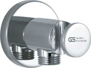 Global Standard A 3320 CP Brass Concealed Outlet Elbow, Round with Shower Holder ½ × ½ inch, Chrome