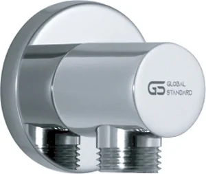 Global Standard A 3330 CP Brass Concealed Outlet Elbow, Round ½ × ½ inch with Cover, Chrome