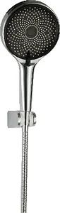 Global Standard Girona Plus GS S 3502 - 1 CP Shower Set: 3-Function Head, 150 cm Thermal Hose, Holder and Fixing Set, Chrome