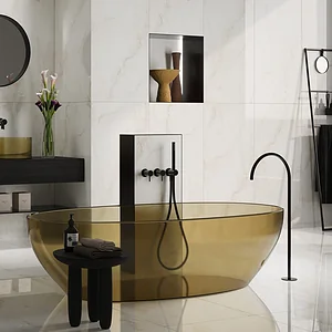 سيراميك حوائط وارضيات قطع ليزر فرز اول تاكوس اونيكس كريستال لامع 60.5 × 121 سم من سيراميكا كليوباترا