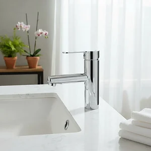 خلاط حوض لوجانو LG-CYL-303 С (LG 304 C) Polished Chrome ارتفاع 18 سم