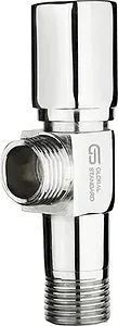 Global Standard Riviera GSV 3100-2 CP Angle Valve, Ceramic Half-Turn ½ × ½ inch, Chrome