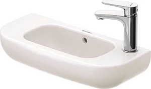 Duravit D-Code Wall-Hung Basin 50 cm, Right Side, Pergamon