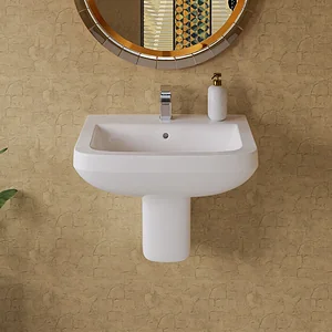 حوض With Wall-Hung Pedestal فيلروي اند بوخ ارشيتكتورا White 60 cm بطقم التثبيت