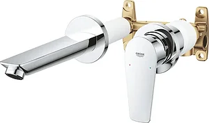 Grohe BauEdge Concealed Basin Mixer 20474001 Glossy Chrome Spout 17.7 cm Including Concealed Body