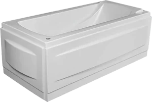 El Tib Paris Bathtub 170 × 70 cm, Front Panel Only with Frame, White