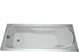 بانيو ميلانو 120 × 70 سم من ميراج - بانيو بجانب امامي كبير + 2 جانب صغير أبيض