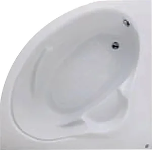 El Tib Marbella Round Corner Bathtub 150 × 150 cm, without Panels (Built-in), Pergamon