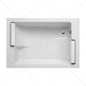 Duravit Florence 800460 Bathtub 196 × 136 × 45.5 cm with Pillows, Front Panel Only with Frame, White